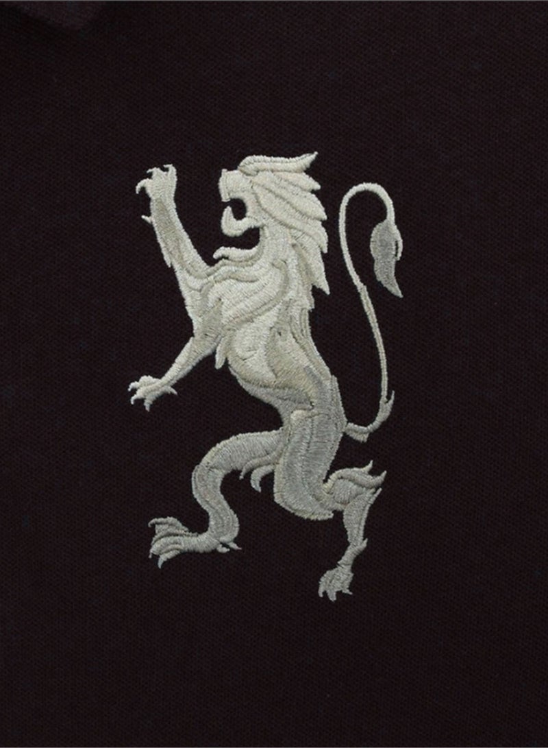 GIORDANO Men’s Slim Fit 3D Lion CNY Lycra Pique Polo - Image 3